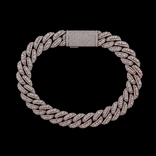 VVS1 Rose Gold Cuban Bracelet