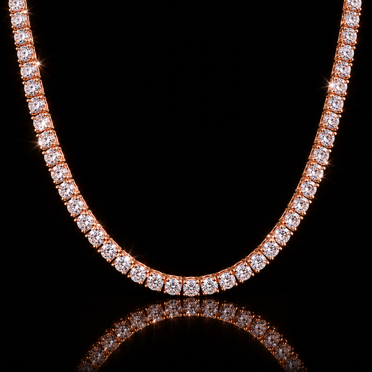 Rose Gold Tennis Chain - 4mm